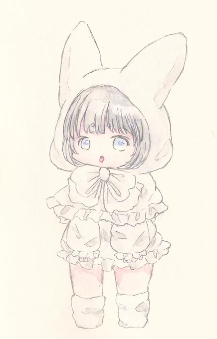 んべ。#イラスト #illustration #夏休みはフォロワーさんが増える #透明水彩 #うさぎ 