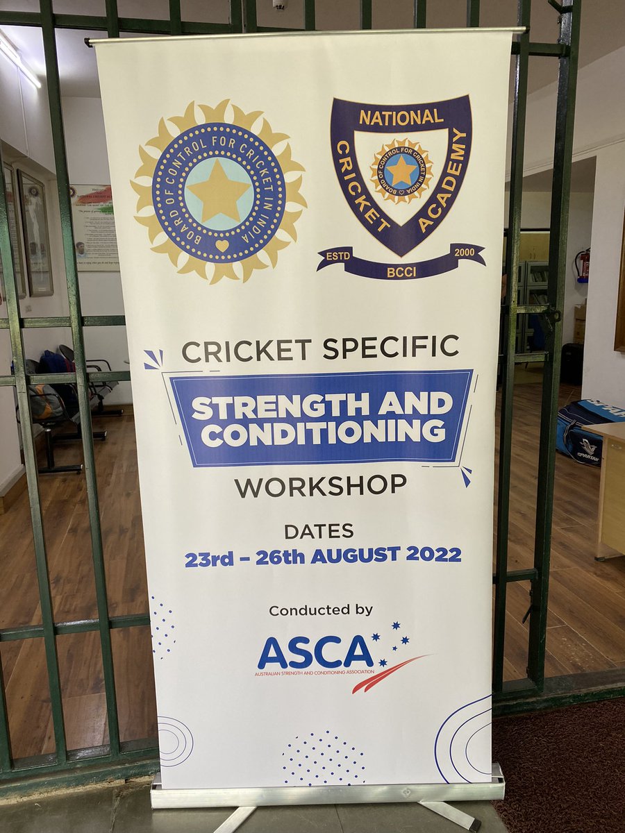 The start of the <a href="/the_ASCA/">Aus S&C Assn</a> and <a href="/BCCI/">BCCI</a> partnership to improve the quality and standard of S&amp;C coaching across Indian Cricket