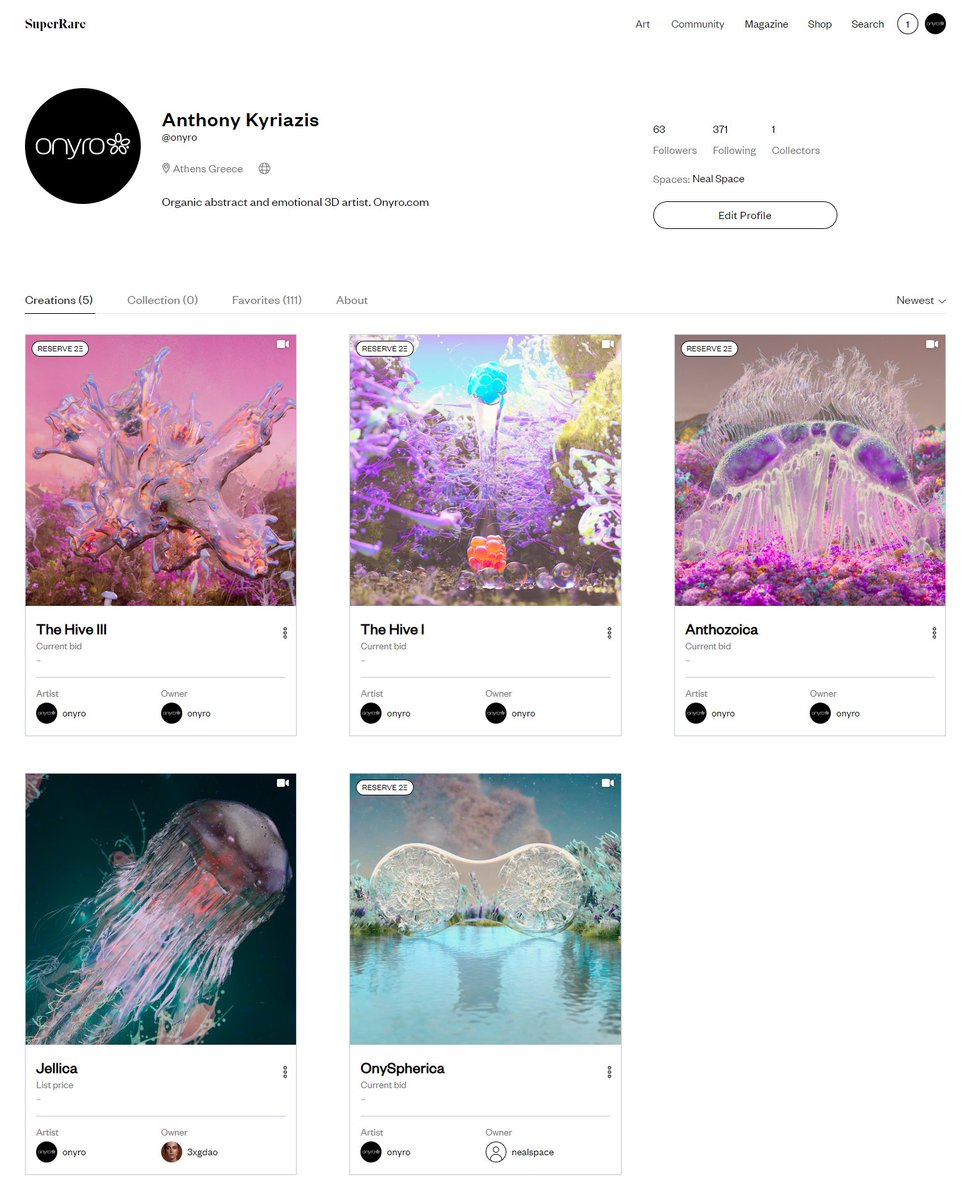 GM frens and fam!
Did some house keeping, extremly proud of all the work that now lives on my <a href="/SuperRare/">SuperRare</a> 💎profile.
👇👀
superrare.com/onyro
Created with all my love and emotions.