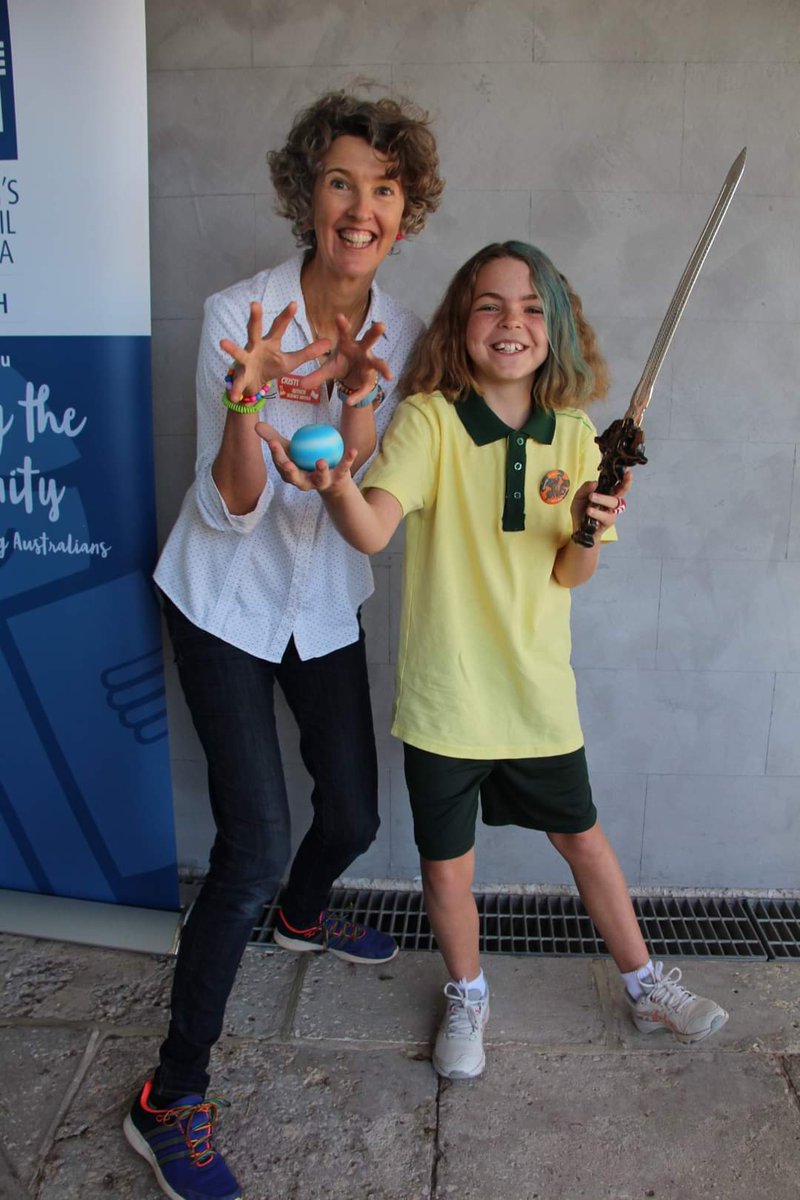 CristyBurne's tweet photo. How cool is this super-talented Wednesday!! 

I loved meeting so many young writers at yesterday's Make Your Own Storybook Competition. Thankyou @TheCBCA WA for bringing this opportunity to so many kids!!!

#wednesdayweeks #youngwriters #bookweekcostume https://t.co/AmgpUHzreP