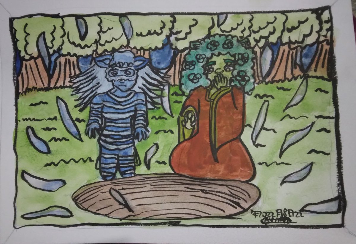 CherishYork's tweet photo. #Drowgust2022: Day 20: Burrow: The Blue Rose Burrow.
@frandaredoodles
#Drowgust2022 #day20burrow #spikyspecs #mossytheundeadlibrariandrow #22ndaug2022 https://t.co/DvWc7WdQh1