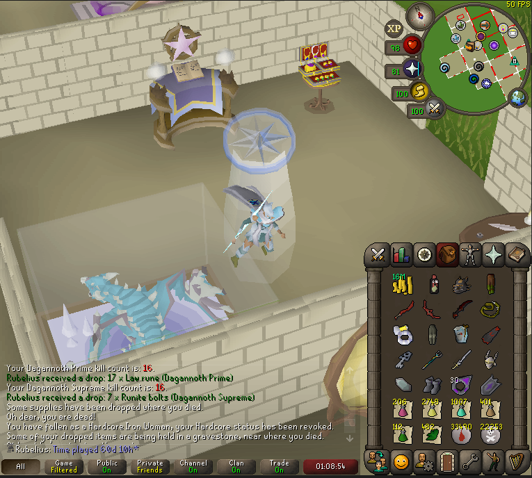 Fuugens's tweet photo. @HCIM_Deaths2 Was on autopilot afking DKS while watching LCS play-offs. Had Rex on safespot and prot mage on but I straight up just turned prayer off, idk how. Run was very enjoyable tho. https://t.co/4RfRi0vzN2