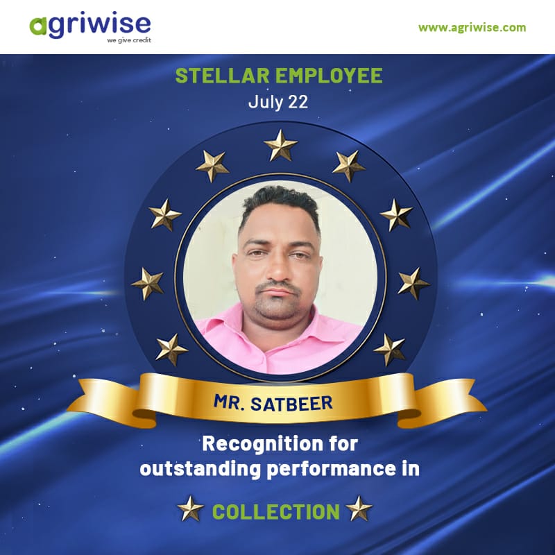 AgriWise's tweet photo. We're happy to share that Mr. Satbeer is our 'Employee Of The Month' for July 2022.
Team Agriwise is grateful for your phenomenal contributions to the collection department! We appreciate your dedication and professionalism.
#Congratulations #Agriwise #StellarPerformer https://t.co/XZRt572iQK