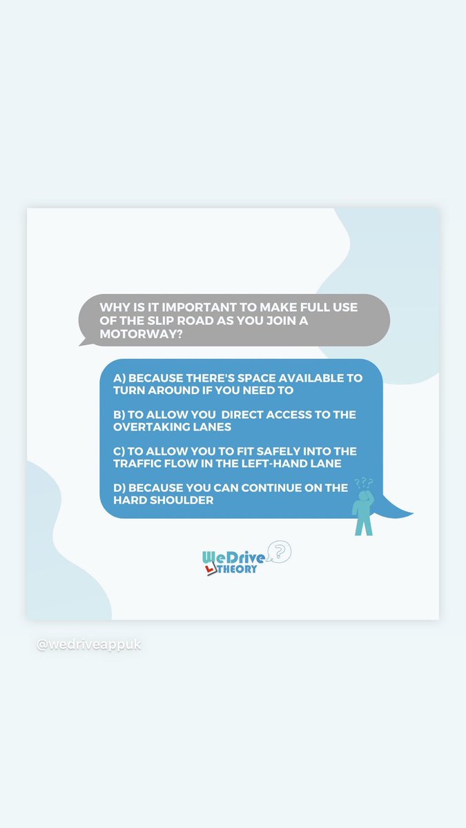 WeDriveUK's tweet image. Time to get those brains in gear this Monday lunchtime …🚗 Comment with your answer!

#drivingtheory #theoryquestion #theoryapp #theorytest #drivingtest #drivinglesson