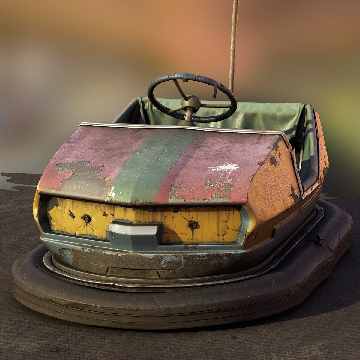 80Level's tweet photo. Slava Alpinsky shared the workflow behind the Bumper Car project, explained how to set up various surfaces, and spoke about the techniques used to create a feeling of abandonment:

https://t.co/HwxopCPzPo

#props #propart #3dsMax #ZBrush #substancepainter #3dart @Substance3D https://t.co/uF00aTC0ox