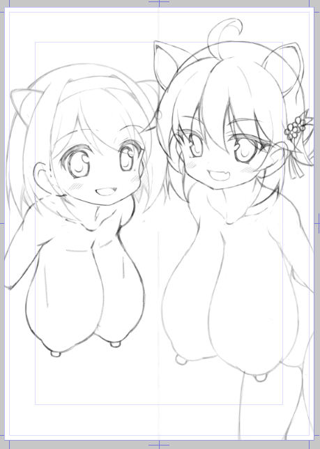 skeb下書き描きかけ 