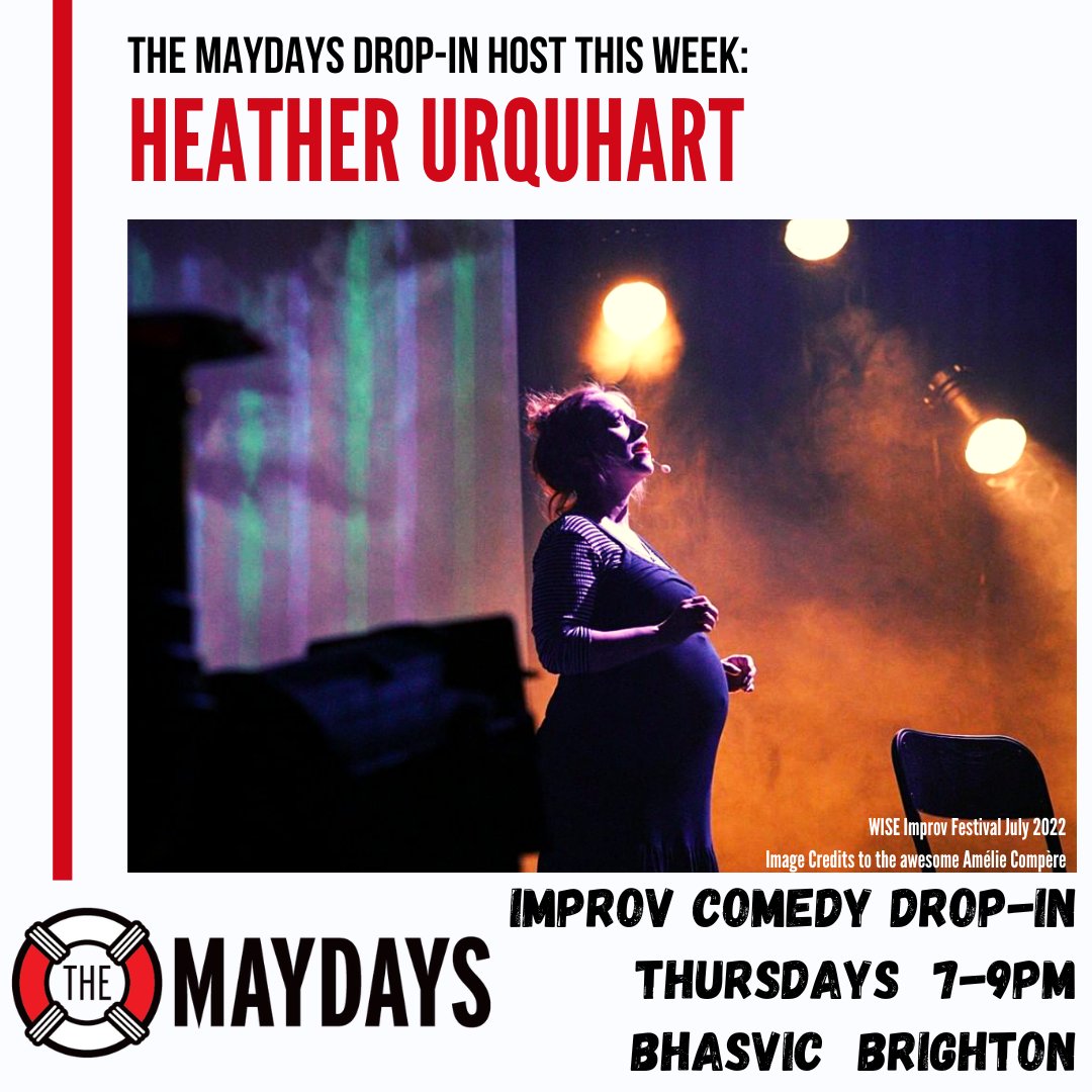maydaysimprov's tweet photo. Join our smasher, Heather Urquhart, this Thursday for her last improv comedy drop-in before her Mat'leave kicks in!
Thursdays 7-9pm at BHASVIC Brighton - book here: https://t.co/ygwwImEVAu
Scholarship place available each week: https://t.co/MbTX5Ut5sK
#ImprovDropin #improv https://t.co/aksNypkz3R