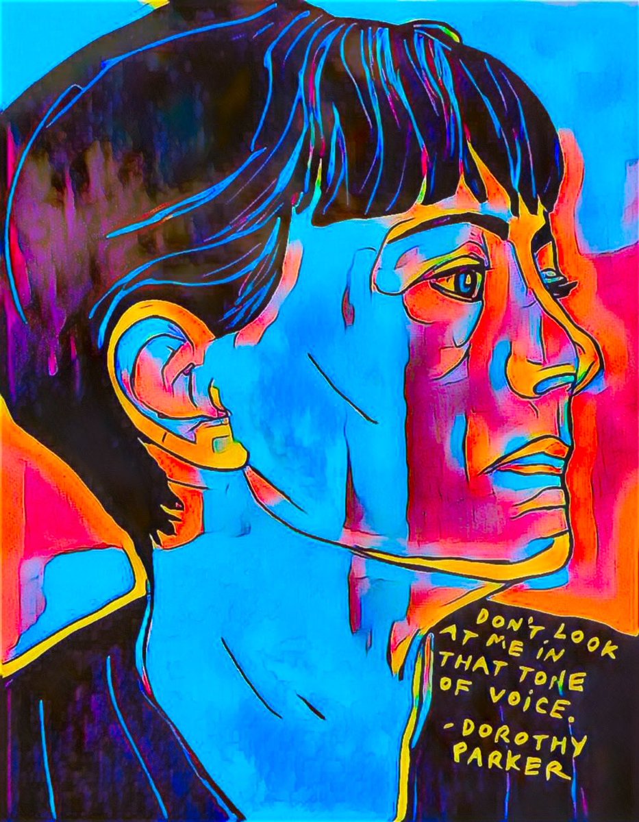 heckman_brad's tweet image. Don't look at me in that tone of voice.

Happy birthday, #DorothyParker.