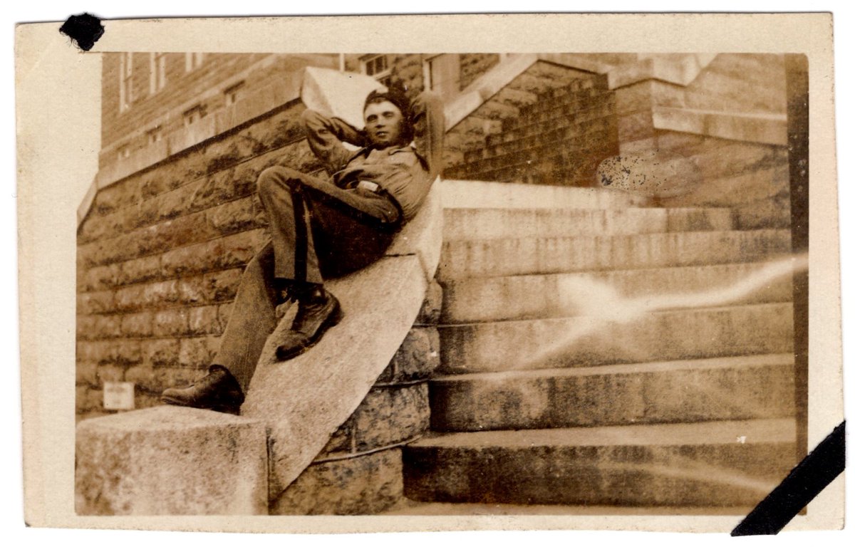 crossingdan's tweet photo. Happy first day of the Fall 2022 semester Hokies!

📷 Friends Robert Moore and R. G. Fields exploring @virginia_tech's campus in Fall 1920.

#virginiatech #hokies #firstdayofschool #oldschoolcool https://t.co/VDHHphwRXP