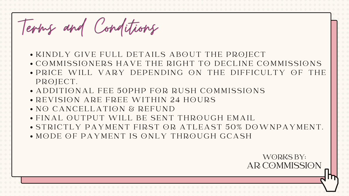 ARcommission's tweet photo. Good day!

I'm AR, I offer different academic services and artwork you need. I accept rush, non-rush, light, and heavy work. Rest assured that you will receive quality service at a reasonable price!

For details and information don't hesitate to DM me, Thank you and God Bless! https://t.co/dYTBxy2wCN