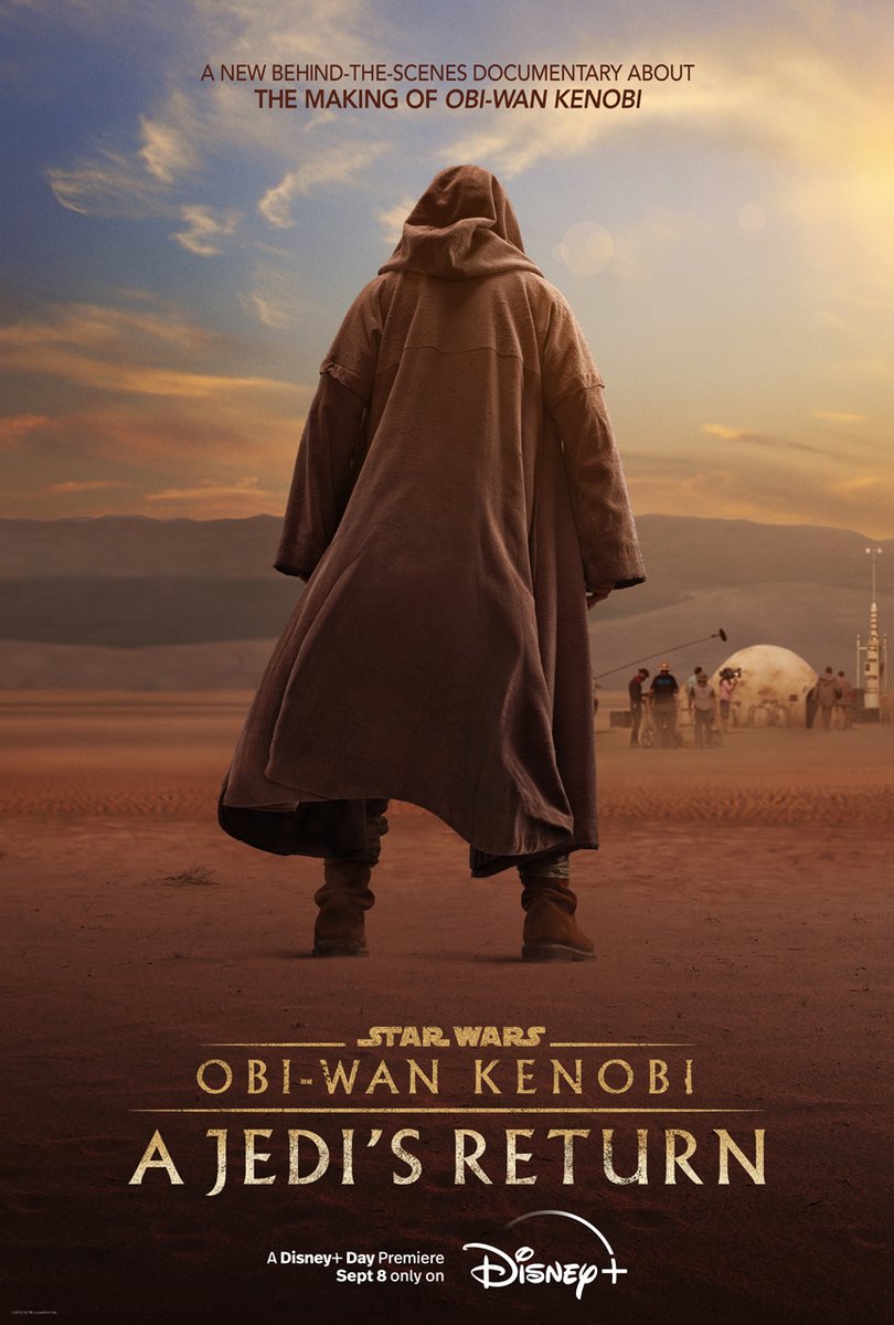 Obi-Wan Kenobi: A Jedi’s Return, a #DisneyPlusDay premiere, starts streaming September 8 on @DisneyPlus.