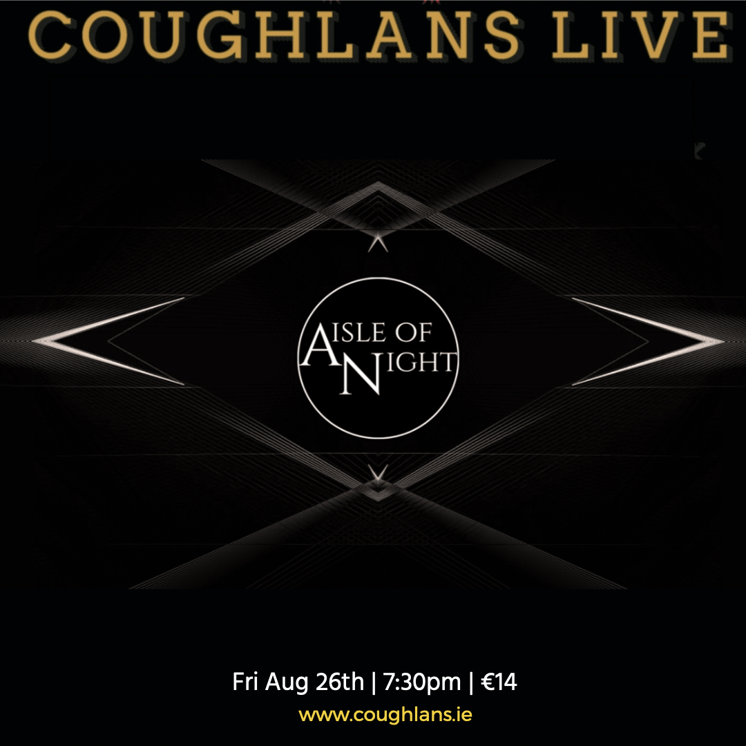 Coming to Coughlans next Friday. 
Aisle of Night features Andrew Phillpott on drums and electronics with Kevin Murphy on cello and vocals.
Friday Aug 26th. 
Tickets coughlans.ie/whats-on