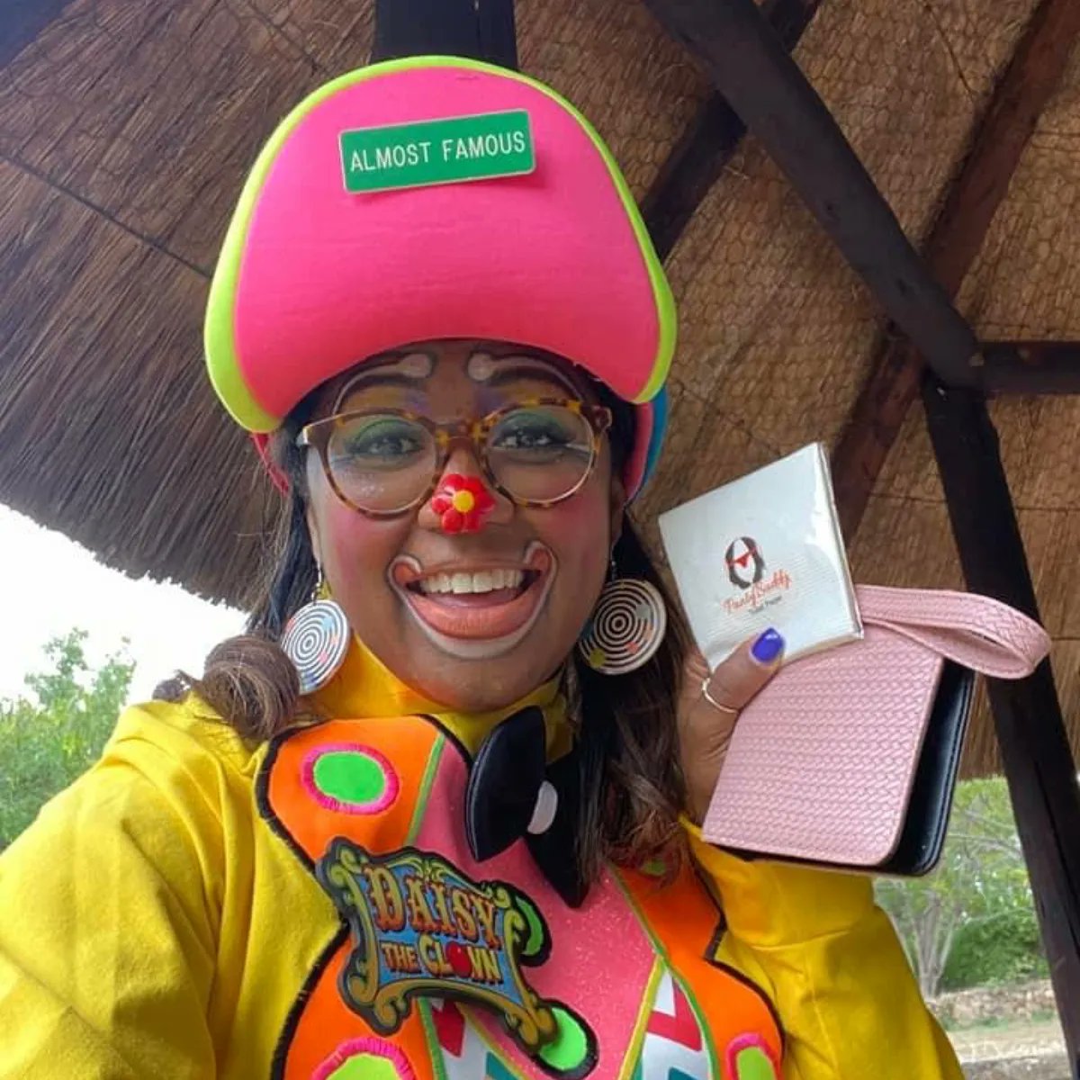 Daisy the Clown is known for clowin' around the world.  She travels all over the globe with her PantyBuddy!  pantybuddy.com