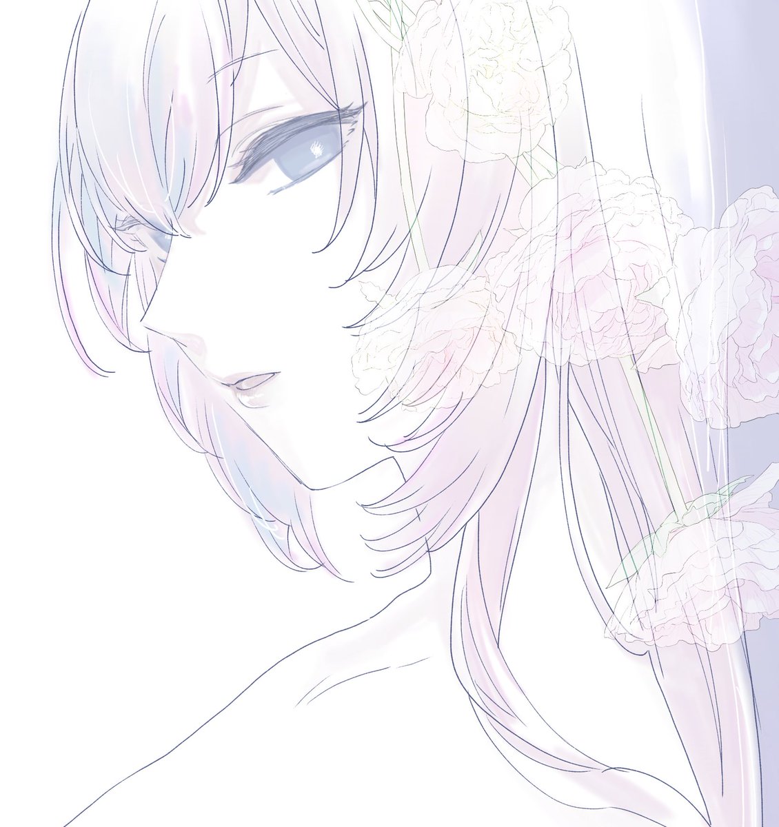 「ルカさんの肌は白磁のよう 」sekiのイラスト