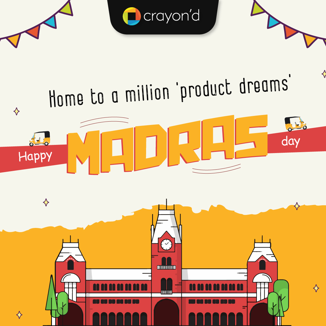 crayondofficial's tweet photo. To those who have bigger aspirations, Madras is more than just a name. It is an emotion, a home.

It's where dreams can come true.❤

#Madras383 #MadrasDay2022 https://t.co/N0zAMtuElx