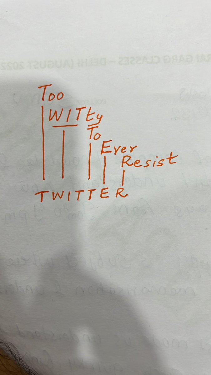 My daughter asked me, are you twitter?
I said yes. I am twitter (Too witty to ever resist). 😂😂😂