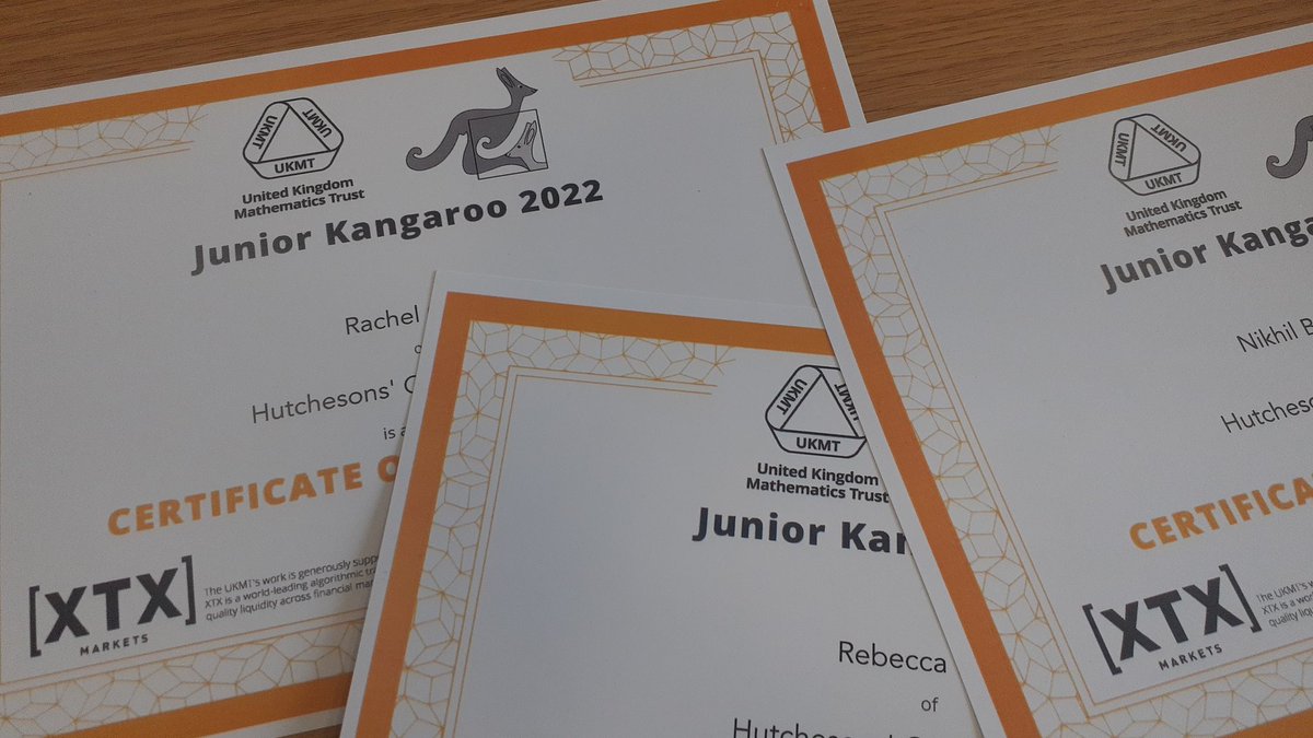 First certificates of the year! Well done to our Kangaroo qualifiers and merit award winners #achieve