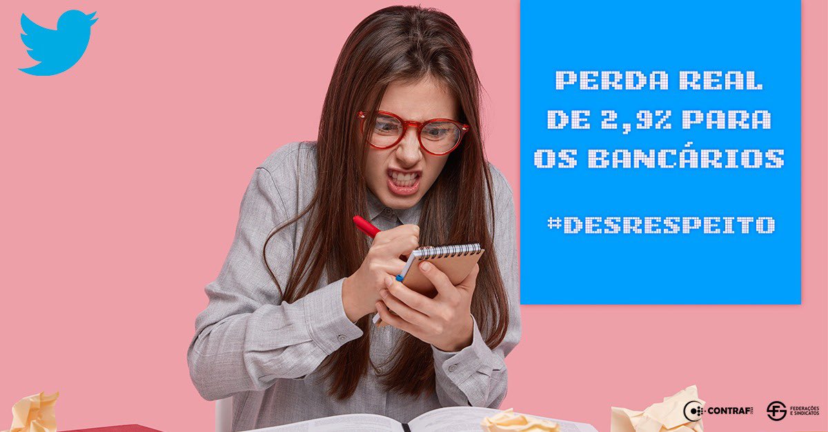 Contraf_CUT's tweet photo. As projeções apontam uma inflação de 8,95% de setembro de 2021 a agosto de 2022. Mas, os bancos querem dar reajuste de apenas 5,82%, uma perda real de 2,9% para os bancários. Isso é um #Desrespeito da Fenaban, @Itau, @Bradesco, @BancodoBrasil, @Santander_br e da Caixa! https://t.co/TDvpwfbsO3