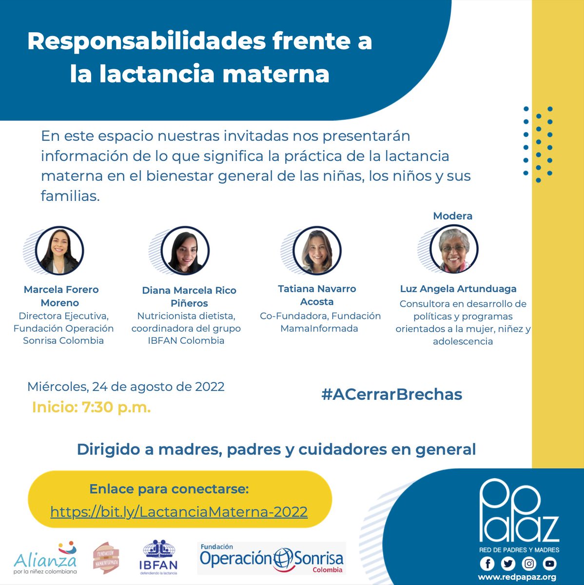 RedPaPaz's tweet photo. ¿Qué beneficios genera la práctica de la lactancia materna en la salud dental, comparado con el uso de un biberón?
Conéctese este miércoles ⏰7:30pm a la conferencia: Responsabilidades frente a la lactancia materna, en: https://t.co/Sg7dpBvByw https://t.co/ux1tojeo4i