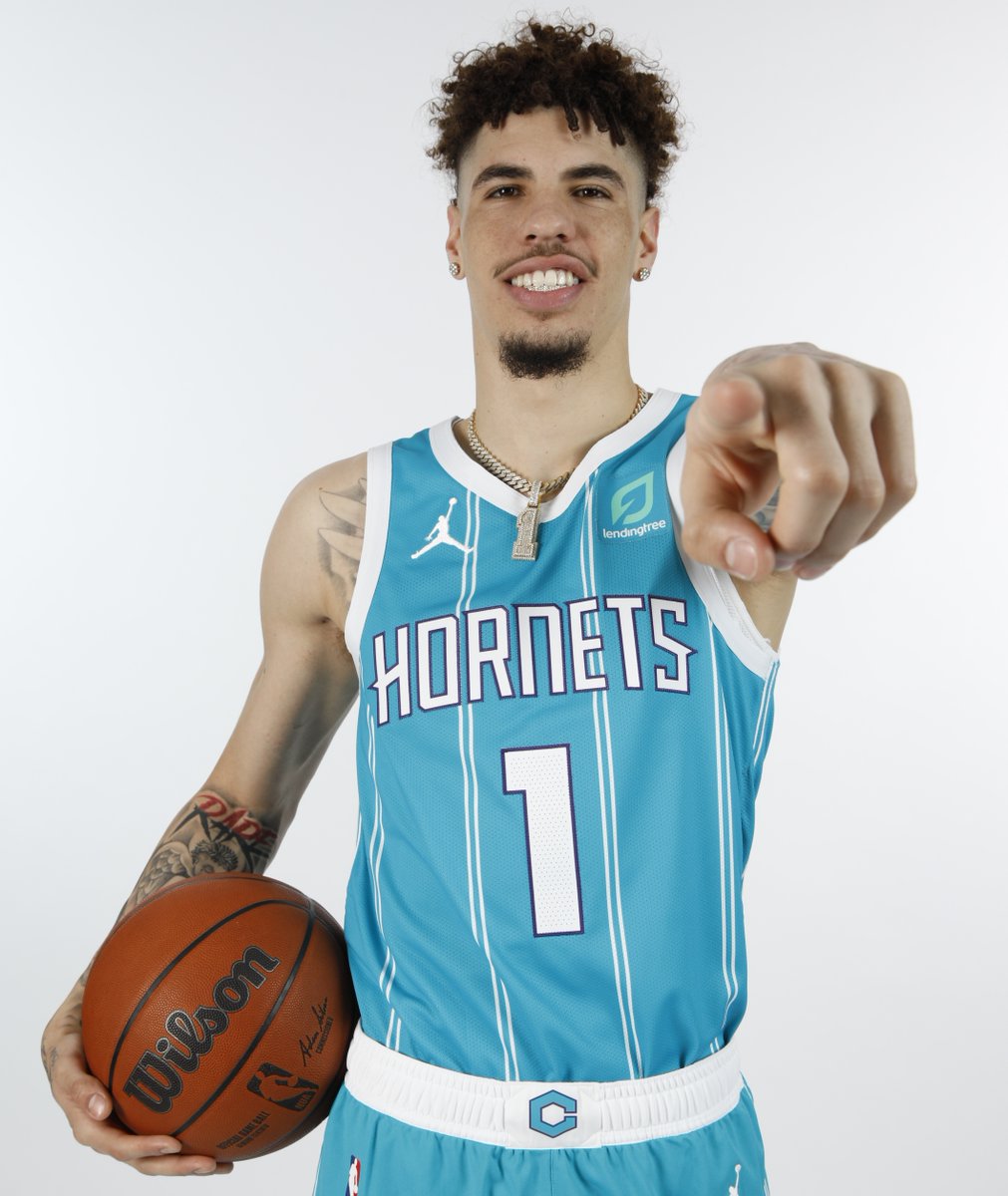 NBA on X: LaMelo Ball (@MELOD1P) debuts his new @hornets threads