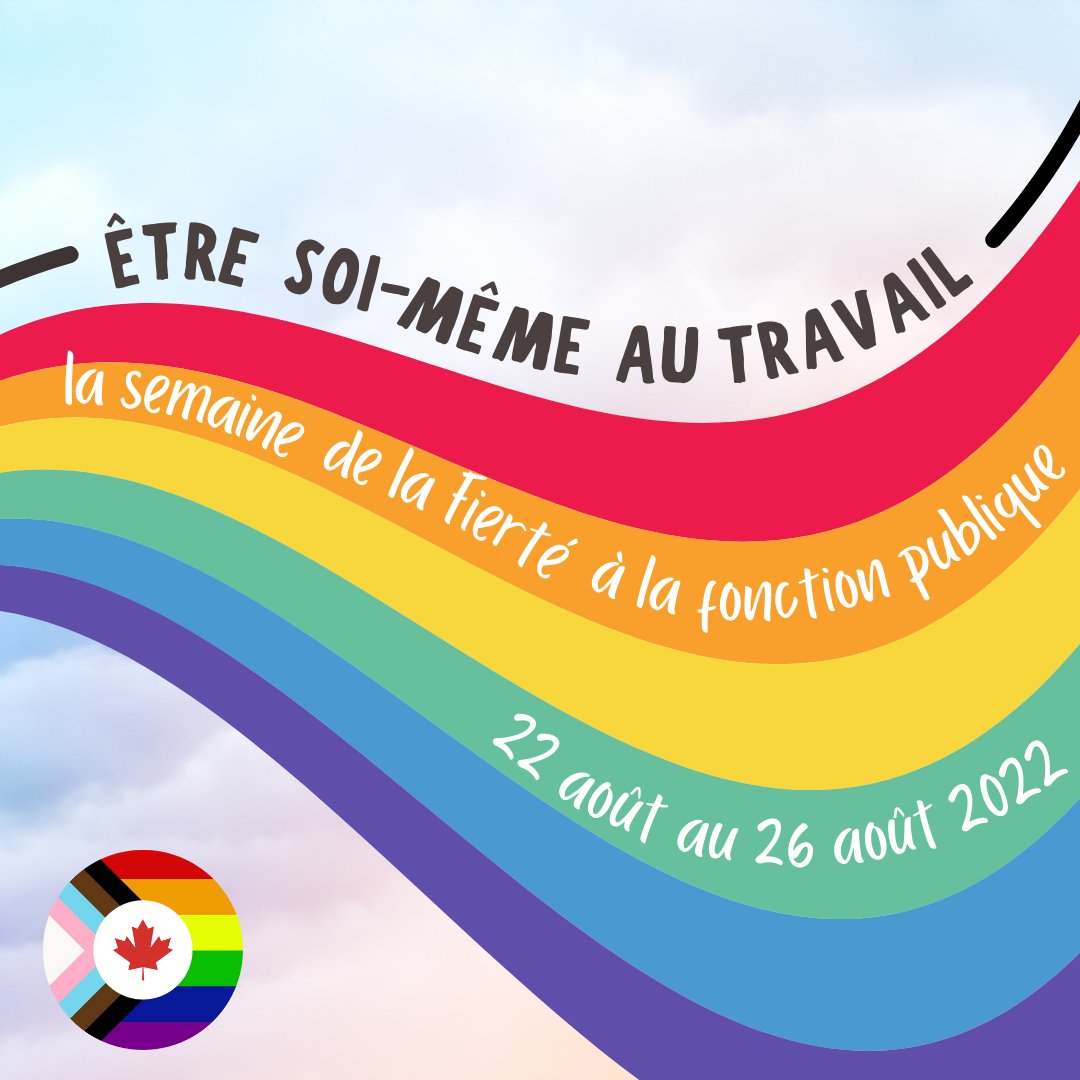 Bonne Semaine de la Fierté à la fonction publique!

Veuillez visiter publicservicepride.ca/fr/events/ pour plus de détails sur le calendrier des événements de cette semaine!

#SFFP2022 🌈