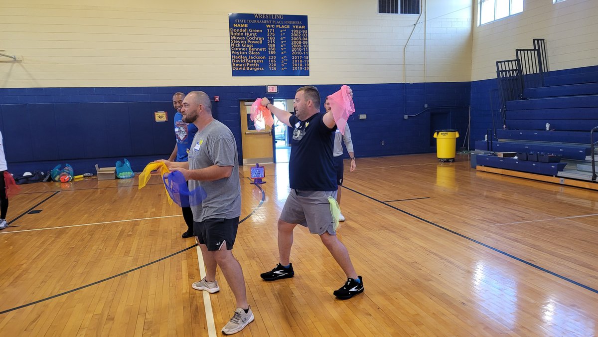 Our K-12 physical education and health teachers recently attended professional learning through OPEN PhysEd. National Trainer <a href="/C8462Courtney/">Christina Courtney</a>  worked with the teachers through the day-long event. We appreciate their hard work!