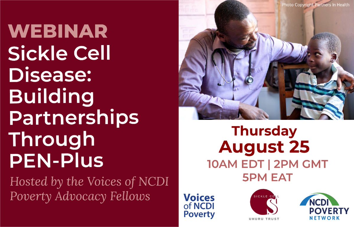 The event aims to bring together advocates and clinical experts to understand the burden of SCD globally, especially in rural areas where the disease burden is high. We will focus on learning how building partnerships through the PEN-Plus. 

Register Here> shorturl.at/ePTU8