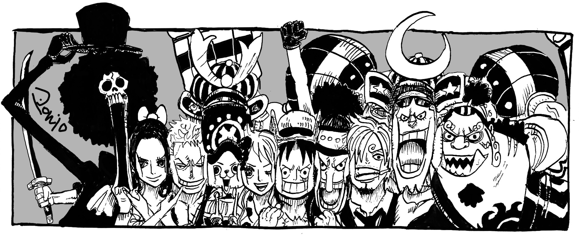 ぽにお Ponio むぎゅっと麦わらの一味 終幕おつかれさまです Onepiece ワンピース T Co Pbcmmcurlg Twitter
