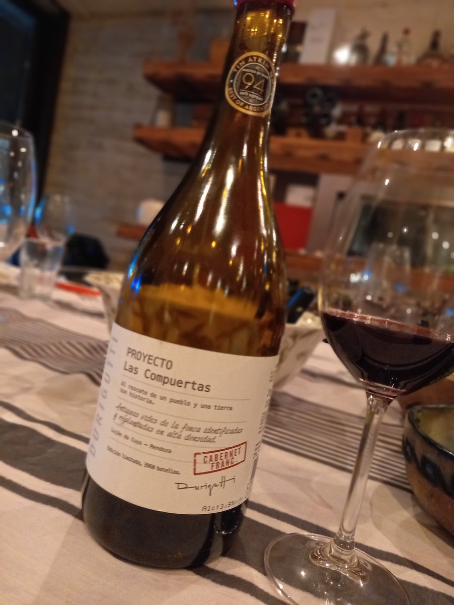Proyecto Las Compuertas Cabernet Franc
<a href="/DuriguttiWines/">Durigutti Winemakers</a> 

👏👏👏👏👏