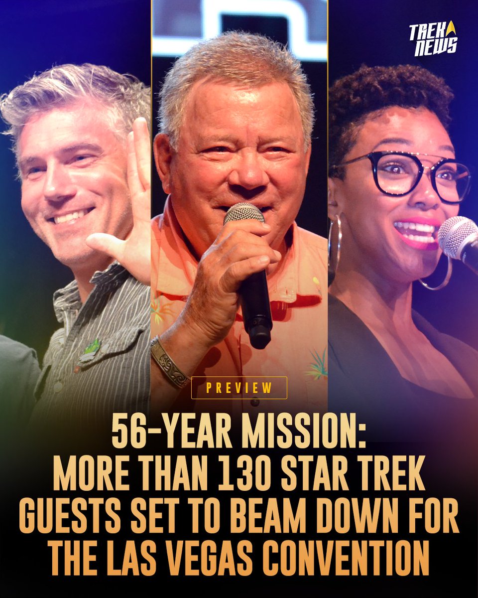 NEW! 56-YEAR MISSION Preview: More than 130 Star Trek guests set to beam down for @creationent's Las Vegas convention this week Details: treknews.net/2022/08/21/pre… #StarTrek #STLV #56YM