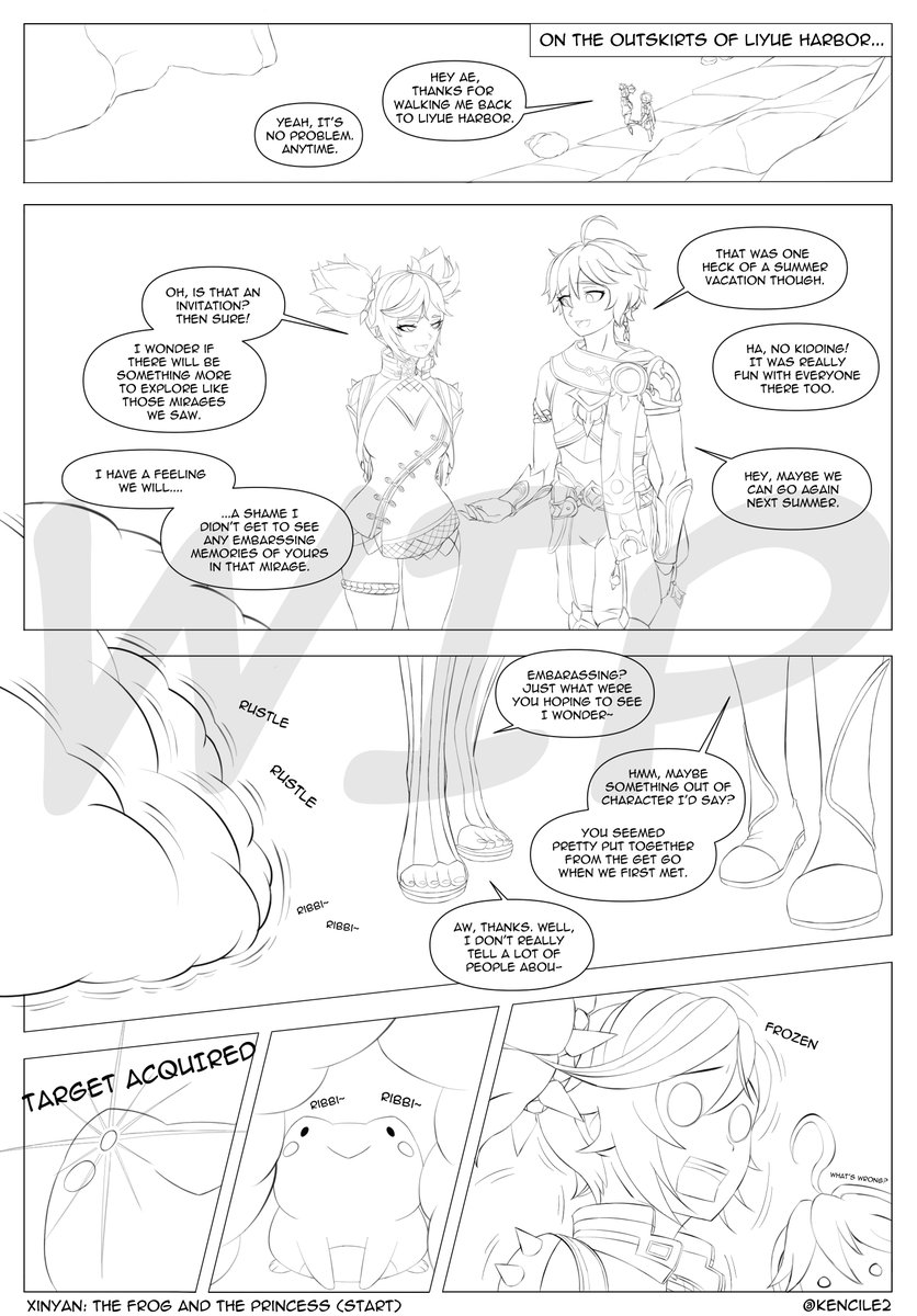 LucileArts's tweet photo. Xinyan and Aether: A Frog and the Princess (Carry)

Currently a (WIP) Project

Won't be done until a month from now.

#GenshinImpact #xinyan #aether https://t.co/MzdslTtzeT