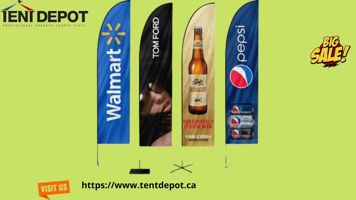 DepotTent's tweet image. With the help of our #fetherflags, you may advertise your company's name and logo while also receiving excellent, high-visibility marketing. 
Visit Us: 
Email : sales@tentdepot.ca
Website: tentdepot.ca
#outdooradvertisingflags, #promotionalflags
#teardropflag