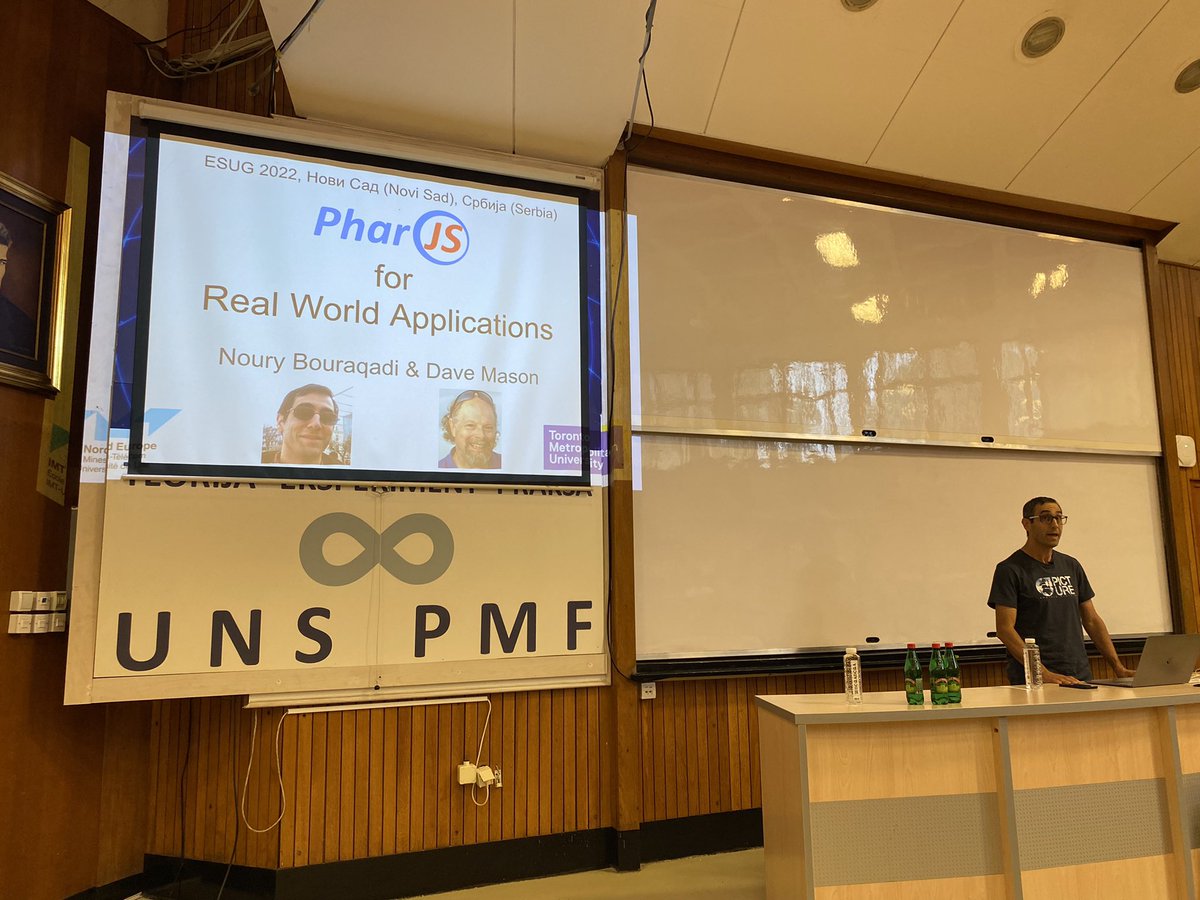 StOnSoftware's tweet image. #esug22 @nourybouraqadi presenting PharoJS