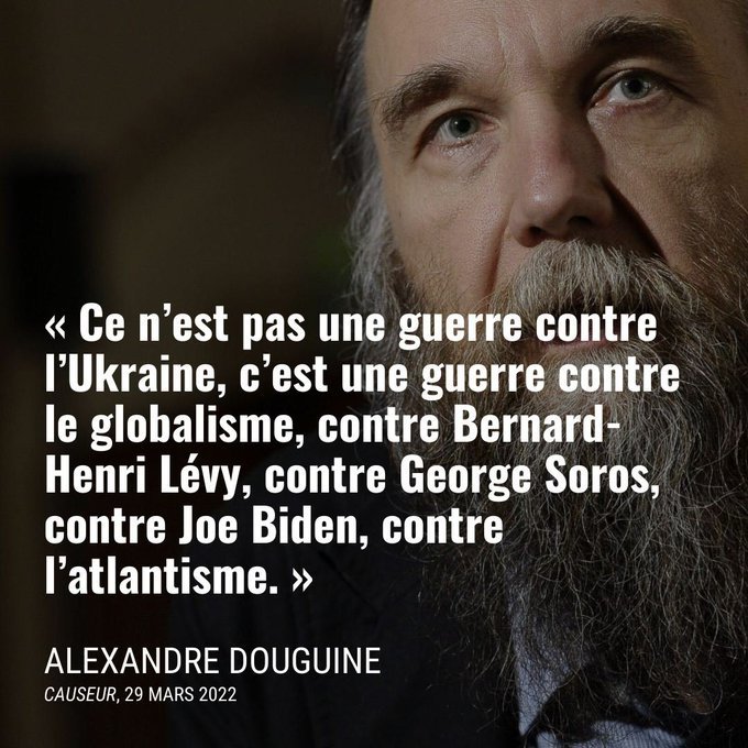 Peut-être devrions-nous méditer sur cette phrase d'Alexandre Douguine... 🤔  ⤵️⤵️