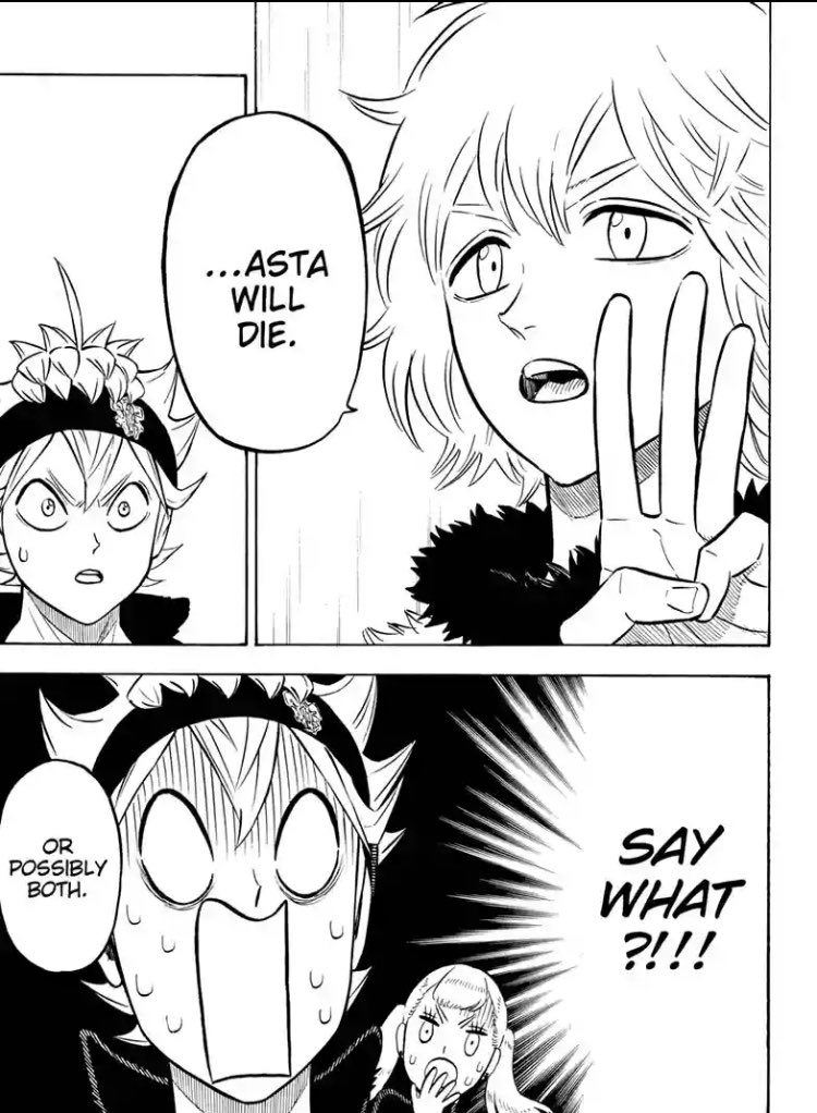 SAMSTATE7's tweet photo. Maybe Asta will lose himself is what Julius mean “die” 
And maybe this time, Noelle might take an important role to bring him back. It’s time for her to return the favor
#BC334 https://t.co/kFxJ61Py1G
