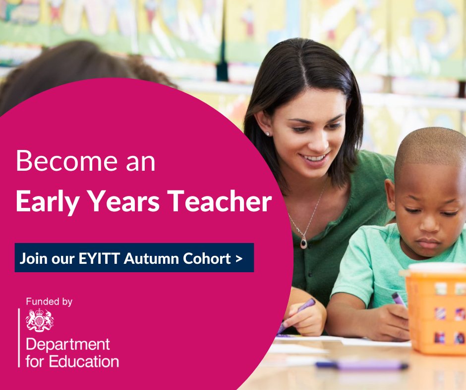 bestpracticenet's tweet photo. Only a week left to apply for EYITT starting this September! Secure your chance to become an Early Years Teacher this autumn! 
💰 Fully-funded by the DfE
🎓 Awards EY Teacher Status
👶 Care for children up to the age of 5
Apply on our website by 29 August: https://t.co/mCnQ0wJ84k https://t.co/7QmGZhpnuH