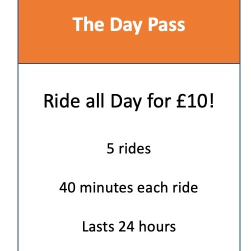 🛴💨THE DAY PASS!🛴💨

£10 for 5 forty minute rides! To purchase visit the Ginger app promos section (terms and conditions apply)🧡🛴💨