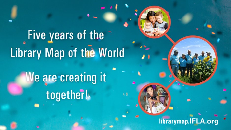 IFLA's tweet image. @IFLA_LibraryMap is 5! Take a deep dive into library data for 135 countries and territories, 28 full country profiles, and 56 stories. 

Big shout out to #WorldLibraryMap contributors – you bring #StoriesThatMatter &amp;amp; make LMW’s heart beat strong!

 See: bit.ly/3dApYcO