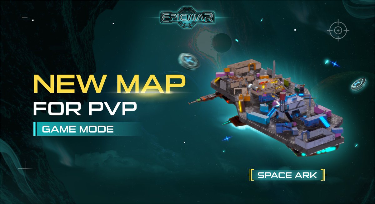SPACE ARK - NEW MAP FOR PVP MATCHES Take a look at the 'SPACE ARK' - a brand new map being released in Beta Testnet Phase 3. ⏰ 5 hours left to join: 1:00 PM UTC 22 August - 11:59 PM UTC 8 September 👉 Sign up the portal NOW: portal.epicwar.io #EpicWar