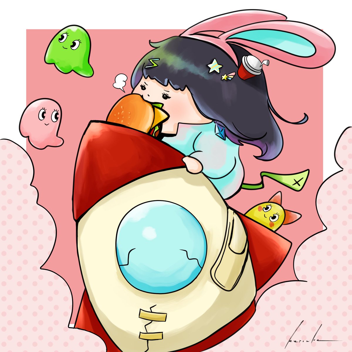 keisuke on Twitter "【Hamburger girl ～Luna～】 佐倉ありのさんNFT0226 のオリジナル