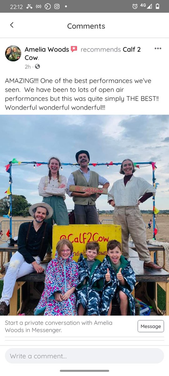 Calf2Cow's tweet image. What a review!! We loved being in Southwold. Such a delightful evening. Thanks for coming. This means so much !