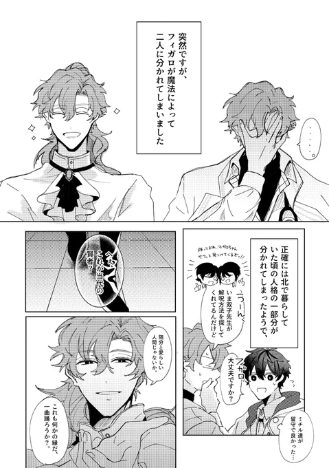 魔法で分裂しちゃったフィと晶くん
(フィガ晶♂)(捏造ありなのでなんでも許せる方向け) 