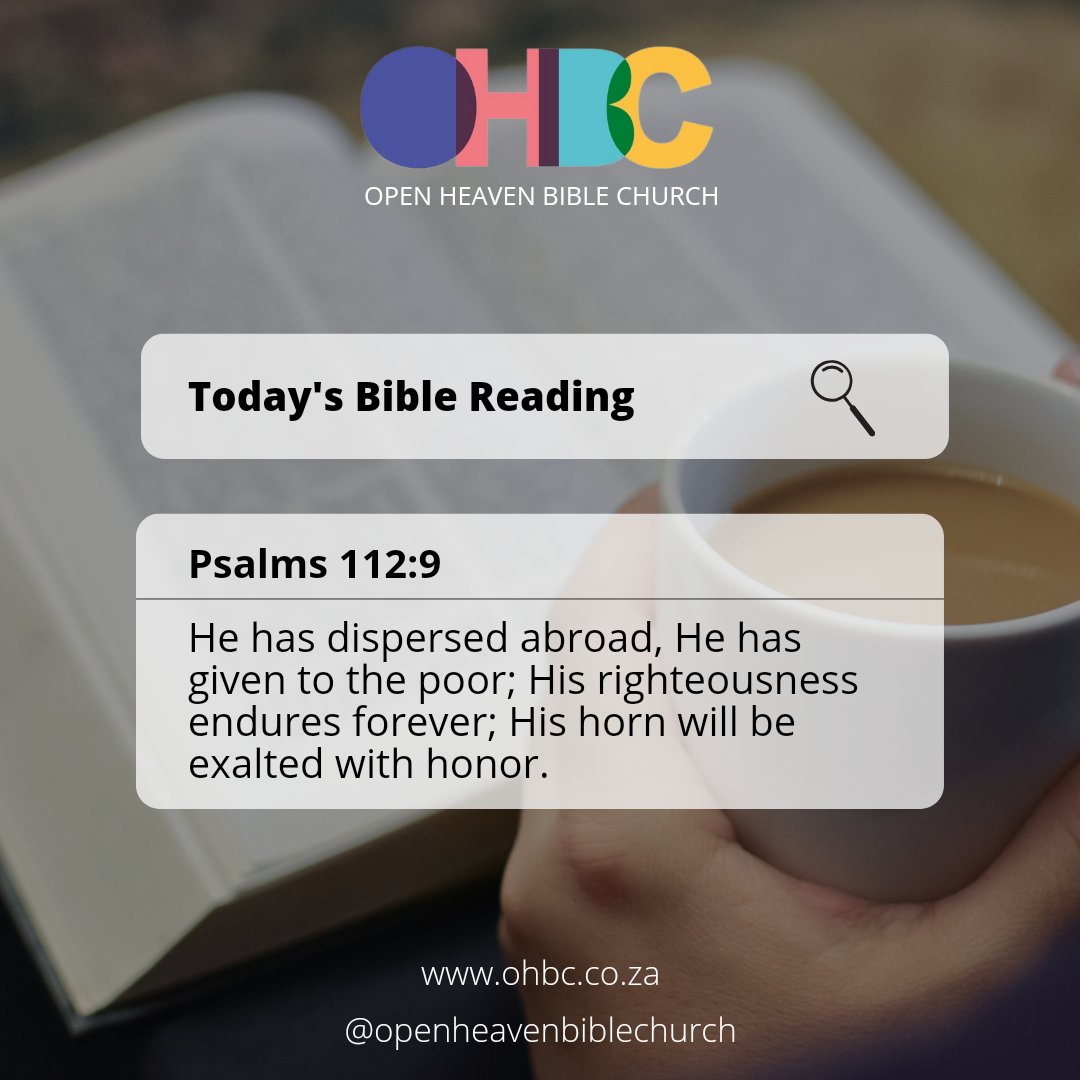 openheavenbc's tweet photo. His horn will be exalted with honor π
#openheavenbiblechurch #ohbc #bible #bibleverse #scripture #verseoftheday https://t.co/5aP6NsKTa0