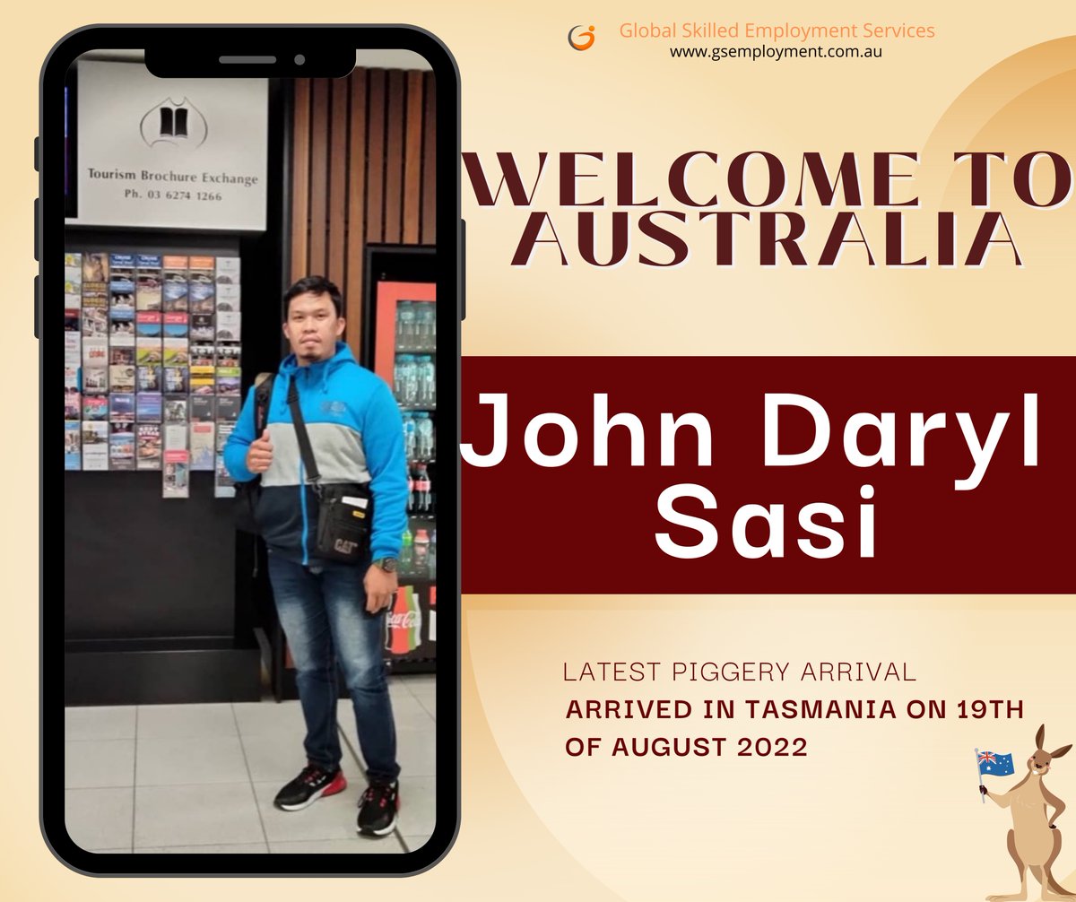 GlobalSkilled's tweet photo. ~ John Daryl Sasi ~
LATEST PIGGERY ARRIVAL
Arrived in Tasmania on 19th of August 2022
Welcome, John‼️
https://t.co/UJzc8JFgt0
All the best -  Mmsa Gses Staff
#PIGGERY #PiggeryFarm #pigfarming #pigfarmers #pigs #meat #Philippines #australia https://t.co/mt33s8KR85