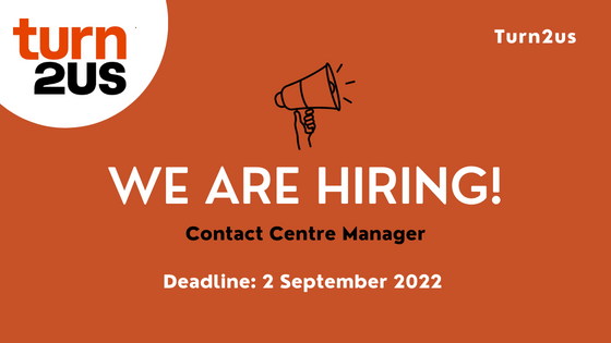 HelplinesUK's tweet photo. New week, new role?
The fantastic @turn2us_org are recruiting for a Contact Centre Manager to lead the relationship with the #Turn2us Contact Centre.
If you are interested, visit their website to #apply 👉
https://t.co/zcRnbrWWqO
#turn2us #NewJob https://t.co/3y2eZUOVRH