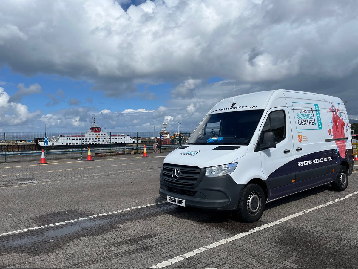 gsc1's tweet photo. We're taking #BodyWorksOnTour to The Small Isles this week to visit 20 school pupils from Rum, Eigg, Muck & Canna. The logistics for Day 1 meant taking the van over to Eigg yesterday on the ferry, staying overnight on the mainland, and heading back to Galmisdale this morning ๐ซ https://t.co/uIuTs4Uvr5