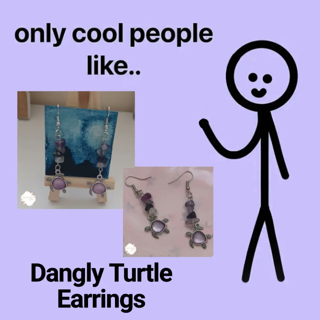 Turtles 🐢🐢

Crystals used: Flourite

#turtleearrings #flourite #homemadeearrings #earringshandmade #purpleturtle #dangleearrings #flouritecrystal #crystalearrings