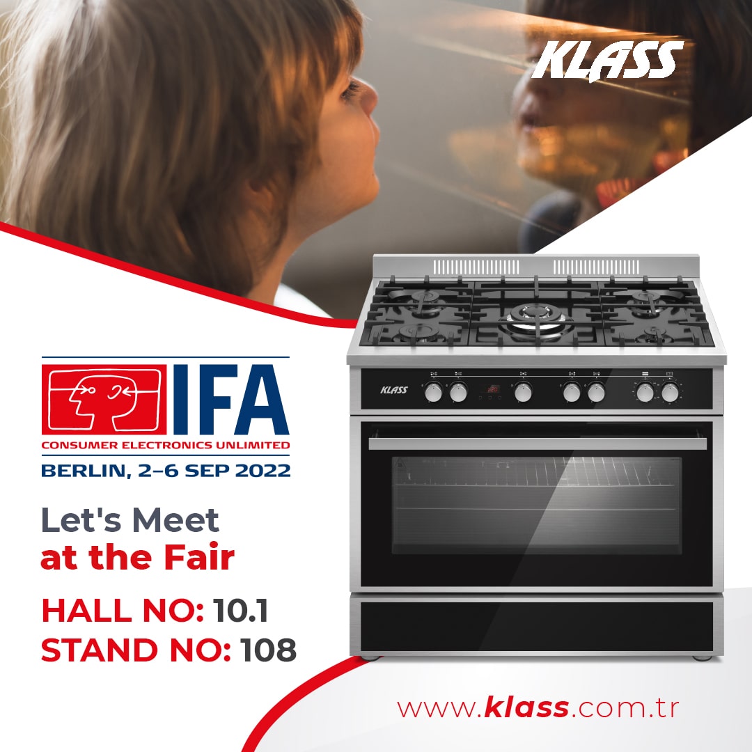 klass_social's tweet photo. 2-6 SEPTEMBER 2022
IFA BERLIN 
Consumer Eletronics Unlimited Fair

Visit Our Stand
Hall: 10.1 - Stand No: 108

#forlifestyle #klass #cookers #semiprofessional #gasoven #electricoven #IFABERLIN2022 #IFAfair #IFABERLIN #international https://t.co/xYdYtsQCn9