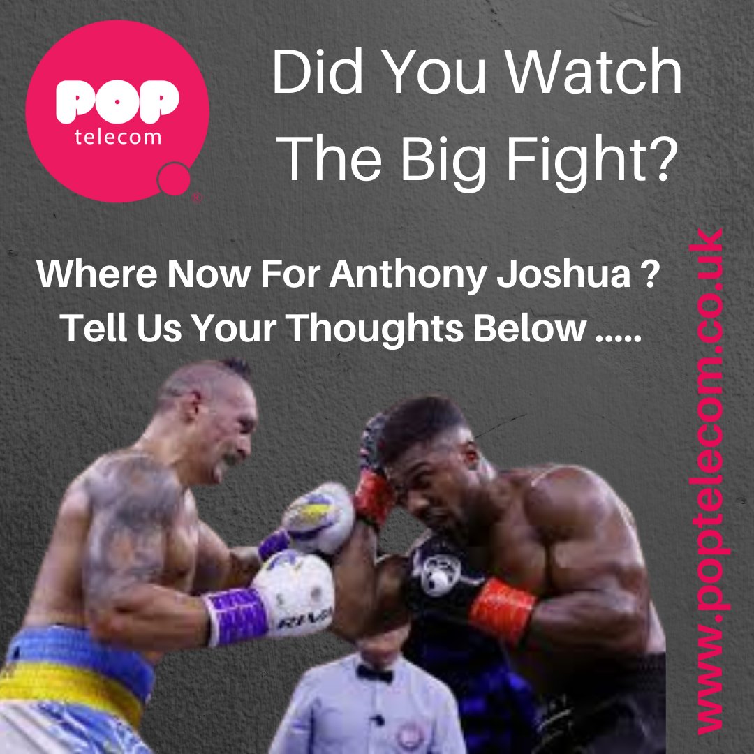 Do you still want to see AJ fight Tyson Fury? tell us below .. 
#CheapBroadband #CheapBroadbandDeals #cheapSimOnlyDeals #Cheapestbroadbanduk 
#CheapFibreBroadband #poptelecom #telecom #wifi #internet #bestoftheday
#everydaydeals #dealseveryday #mobile #mobiledeals #simonly #phone