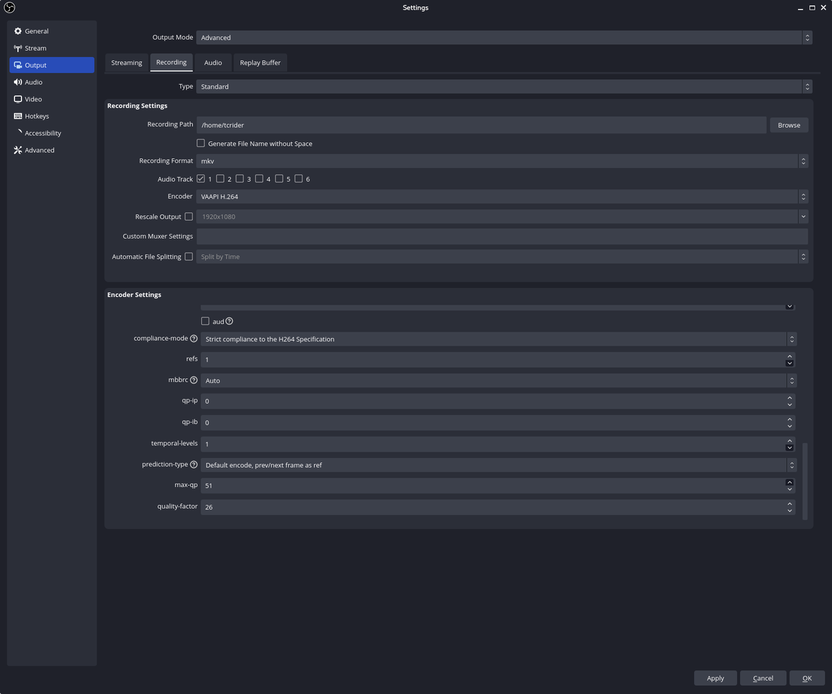 So a few weeks ago I mentioned being able to record 4k60 with the obs-gstreamer plugin on linux. Well guess what, after working with the developer a bit -- we've got it as it's own obs-vaapi plugin now with tons of options!

github.com/fzwoch/obs-vaa…
